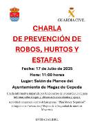 CHARLA INFORMATIVA DE PREVENCIÓN DE ROBOS, HURTOS Y ESTAFAS