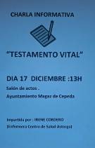 CHARLA INFORMATIVA TESTAMENTO VITAL